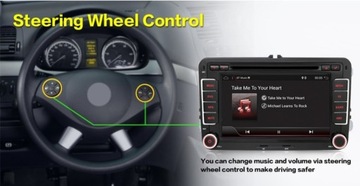 Магнитола 7 дюймов Android 12 VW GPS navi wifi Golf PL