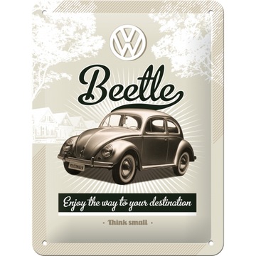 Жестяная вывеска VOLKSWAGEN BEETLE VW