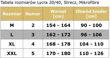 MIRELLA Rajstopy microfibra 40 den gładkie kryjące 3/L Bronzo