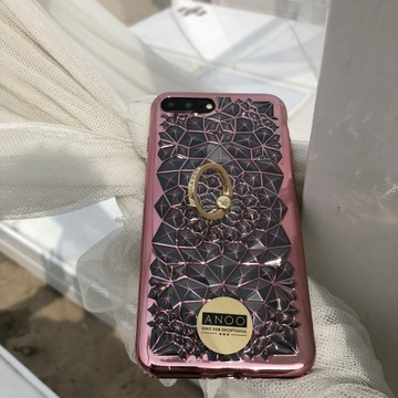 Чехол Swarovski для iPhone 6s PLUS LUXURY GOLD ROSE GOLD