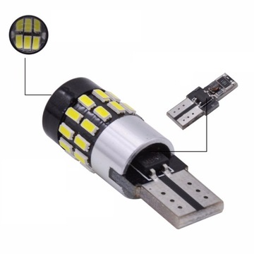 żarówka LED W5W 12-24V CANBUS T10, W10W W16W 330lm