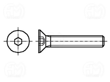 Конический винт из полиамида; Шестигранный ключ; М6х12мм-1шт.