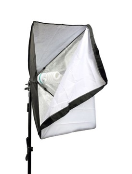 2x ZESTAW ŚWIATŁO CIĄGŁE SOFTBOX 50x70 400W statyw