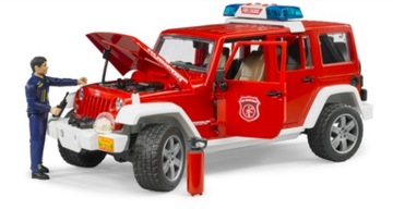 BRUDER 02528 Jeep Wrangler FIRE BRITAIN со статуэткой