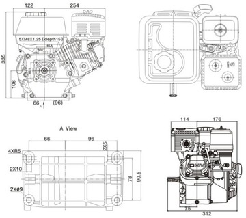 SILNIK NIE HONDA 6,5KM MINIBIKE GOKART BUGGY 19mm