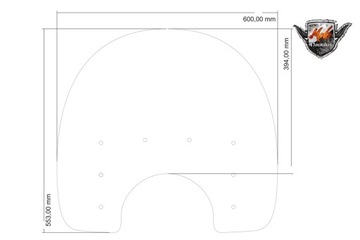 СРЕДНЕЕ АКРИЛОВОЕ СТЕКЛО HONDA VTX 1800 C, R, N