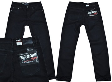 Spodnie męskie jeans Big More 610 czarne L32 pas 88 cm 34/32