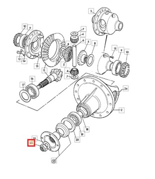 ГАЙКА НАПАДАЮЩЕГО ВАЛА JCB M24 826/01483