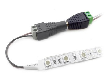 ZŁĄCZKA DC ZASIAJĄCE GNIAZDO 2,1/5,5 LED MĘSKA