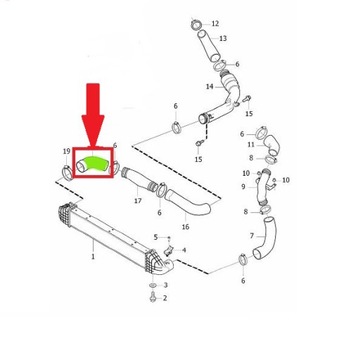ШЛАНГ ТУРБО ИНТЕРКУЛЕРА VOLVO C30 C70 2.0D
