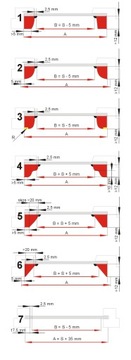 ВНУТРЕННИЕ КАССЕТНЫЕ РОЛЬСТАВНИ AL, размеры 44x150 A