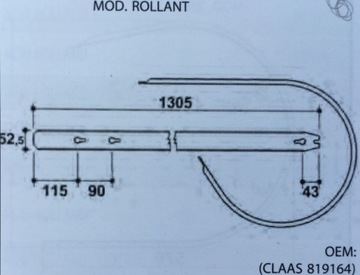 КРЫШКА ПОДБОРНИКА CLAAS ROLLANT 819164