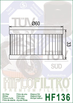 FILTR OLEJU HF136 SUZUKI DR250 90-99 DR350