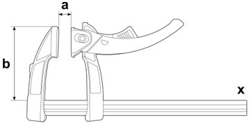 Быстросъемный рычажный зажим Bessey KLI 400/80