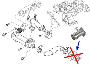 Замена заглушки EGR BMW E46 E60 E61 3.0 D M57N