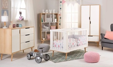 Meble Dziecięce Zestaw Mebli dla Dzieci Regał Komoda Łóżeczko Buk SOFIE