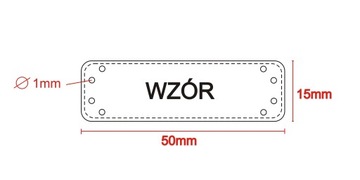 Metka naszywka HANDMADE ekoskóra 50x15 mm M16