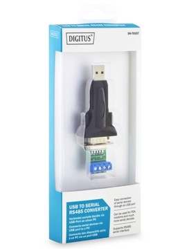 Адаптер-конвертер USB RS485 DB9 COM Кабель Digitus