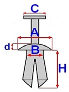 фото thumb №3, Клипса бампера накладки toyota 4 runner aygo rav4