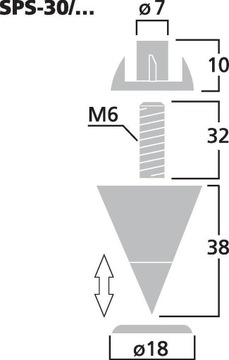 ШИП для колонн MONACOR SPS-30/SC, НЕМЕЦКИЙ ШИП