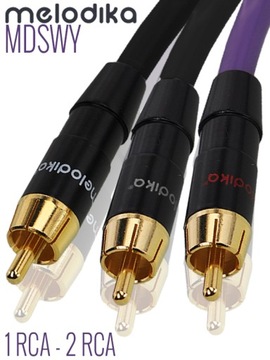 Melodika MDSWY15 Kabel do subwoofera typu Y (RCA-2xRCA) Purple - 1,5m