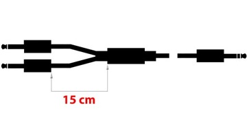 Кабельный кабель 6,3 Jack стерео - 2x моно Klotz 2м