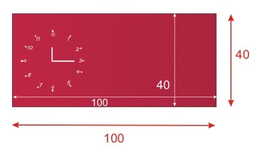 Картина с часами на холсте 100х40 Картины на стену