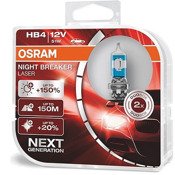 ЛАЗЕРНЫЕ ЛАМПЫ OSRAM HB4 NIGHT BREAKER +150% 2 шт!