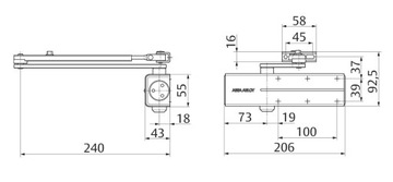 ДВЕРНОЙ ДОВОДЧИК ASSA ABLOY DC140 [4 ЦВЕТА НА ВЫБОР]