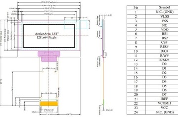 ART Новый OLED 128x64 3V SPD0301 I2C SPI 1,5 дюйма