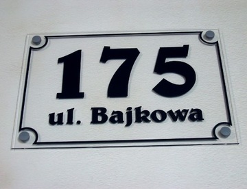 Акриловая ТАРЕЛКА. Адрес, номер дома 30 х 21 см.