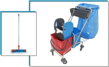 Wózek ZESTAW do sprzątania SPARK 2X18L MOP 50CM