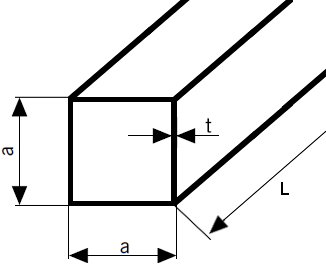 Profil stalowy zamknięty 30x30x3 długość 1500mm