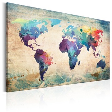 КАРТИНА КАРТА МИРА GEO TRAVEL 120x80см 020113-44