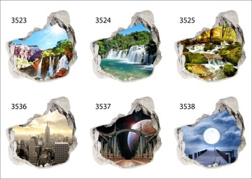 3D наклейки на стену Дыра в стене 95