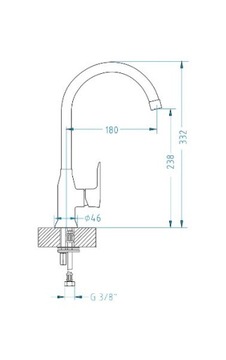 Kernau KWT 27 GUN METAL кухонный смеситель __ Розетка