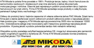 MIKODA 1645 GT ДИСКИ, КОЛОДКИ OPEL ASTRA J 276мм пр