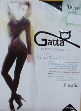 Колготки Gatta Rosalia 100den из микрофибры черные 5