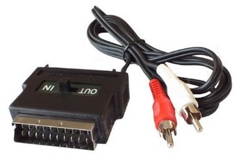 Розетка EURO SCART 2x RCA 1,5 м IN OUT (4683)