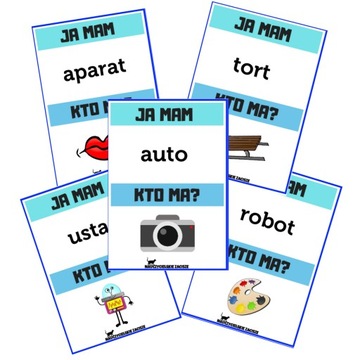 JA MAM, KTO MA? WYRAZY I OBRAZKI | gra dydaktyczna dla dzieci | 24 karty