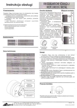 RCR-CH DARCO регулятор тяги дымохода на трубу