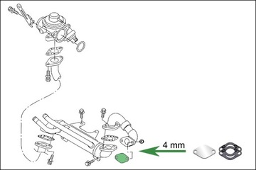 Заглушка EGR 1.4 1.9TDi SKODA Fabia Octavia Superb