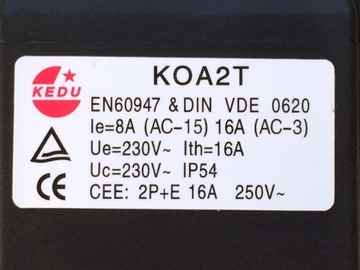 WYŁĄCZNIK włącznik do silnika 1 faz silnik 230V KOA2T jednofazowy JD4