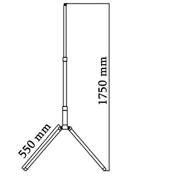 Строительный штатив с одним держателем для галогенного светодиодного прожектора 175 см