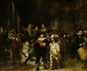 Rembrandt Nocna zmiana Nightwatch OBRAZ NA PŁÓTNIE