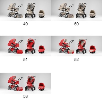 ПОЛЬСКАЯ КОЛЯСКА + СИДЕНЬЕ ISOFIX - 3в1 - 53 цвета