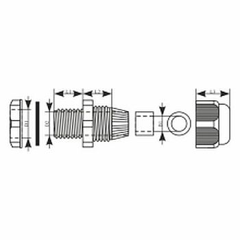 Кабельный ввод PG29 IP68 PG-29