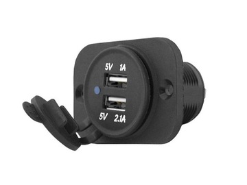 Автомобильное зарядное устройство LAMEX 2xUSB 12/24В 1А+2,1А