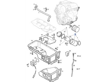 КОРПУС МАСЛЯНОГО ФИЛЬТРА 90543941 OPEL ZAFIR Opel OE 90543941 Корпус фильтра