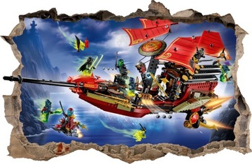 НАСТЕННЫЕ НАКЛЕЙКИ Отверстие LEGO NINJAGO 83 115x75см